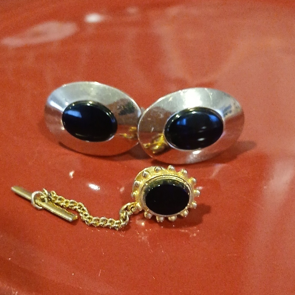 Gold and Black Cufflinks